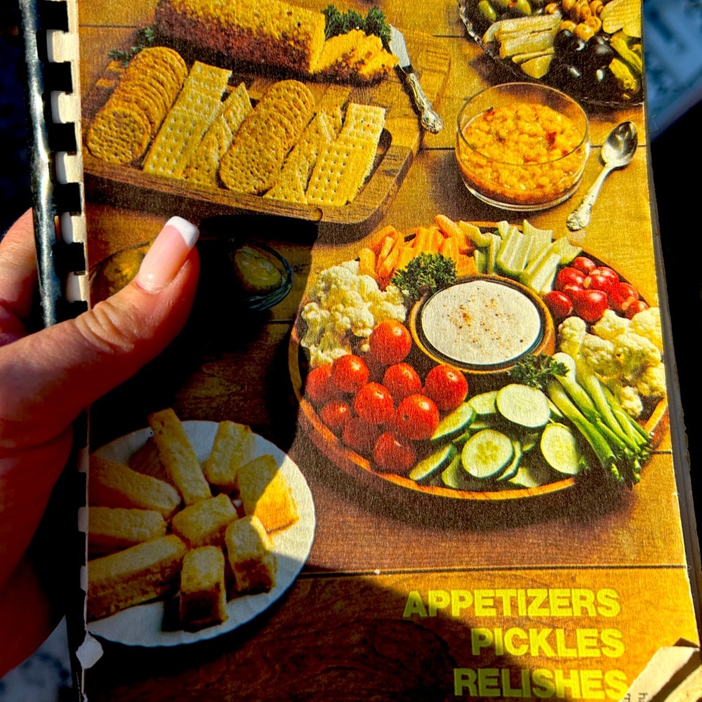 Cook book vintage appetizers pickles and relish